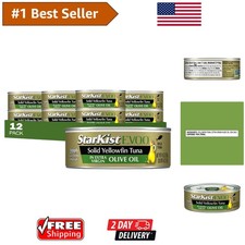 Delicious Yellowfin Tuna in Extra Virgin Olive Oil - 12 Cans, Dolphin Safe