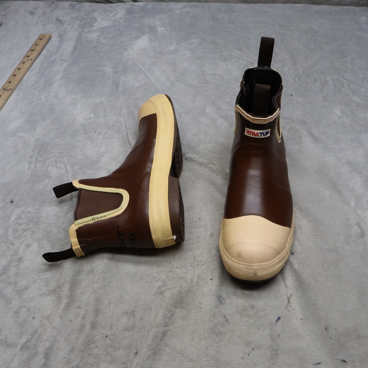 XTRATUF Mens 11 Rain Boots Brown Deck Waterproof Slip 