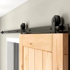 6.6FT Sliding Barn Door Hardware Kit, Heavy Duty, Smoothly and Silently, Easy...