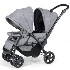   Double Stroller, Foldable Lightweight Twin Stroller with Tandem Seating
