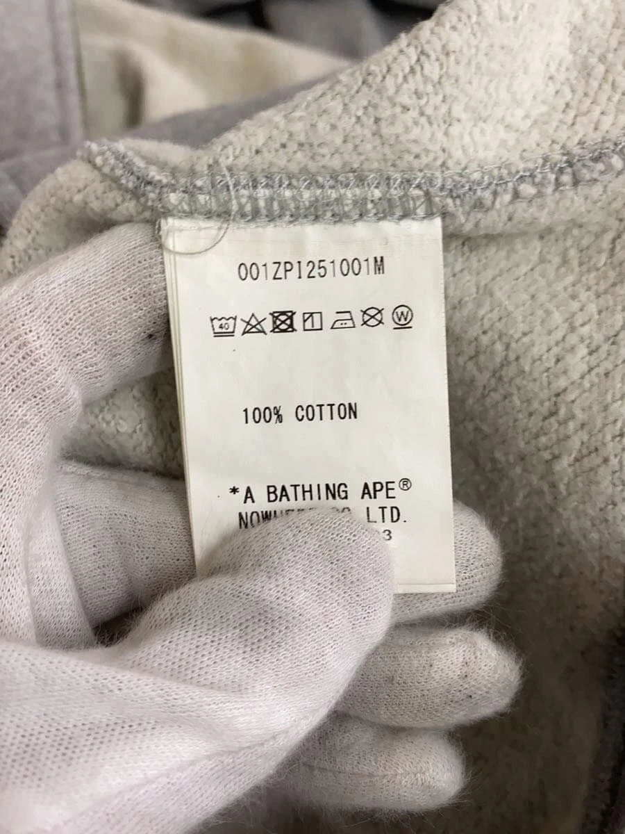 A BATHING APE (BAPE) Felpa con cappuccio A BATHING APE grigia M usata