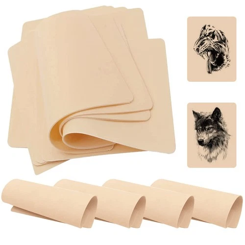 10pcs Tattoo Practice Skins 8x6in Double-Sided Fake Tattoo Skins for Microbla... - product listing photo