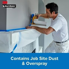 3M Hand-Masker Contractor's Plastic Film, 48" in x 180' Feet, Unfolds to Full...