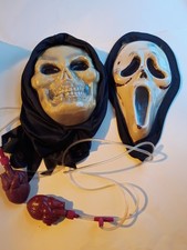 Scream Movie Ghost Face Grim Reaper Bleeding Mask W/ Heart Blood Pump. Works
