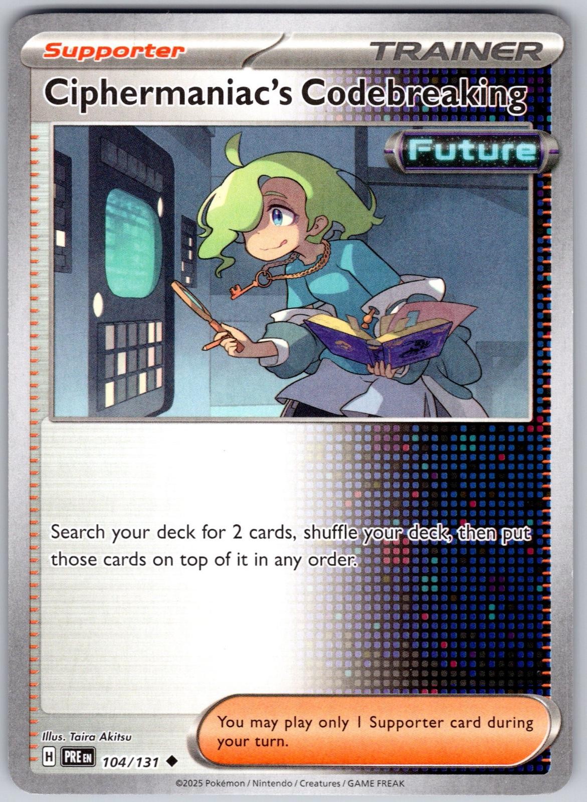 Ciphermaniac's Codebreaking 104/131 Uncommon Prismatic Evolutions Pokemon NM