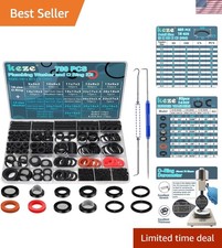 780 PCS Rubber Washer Assortment Kit 14 Size Water Hose Washers and 18 Size N...