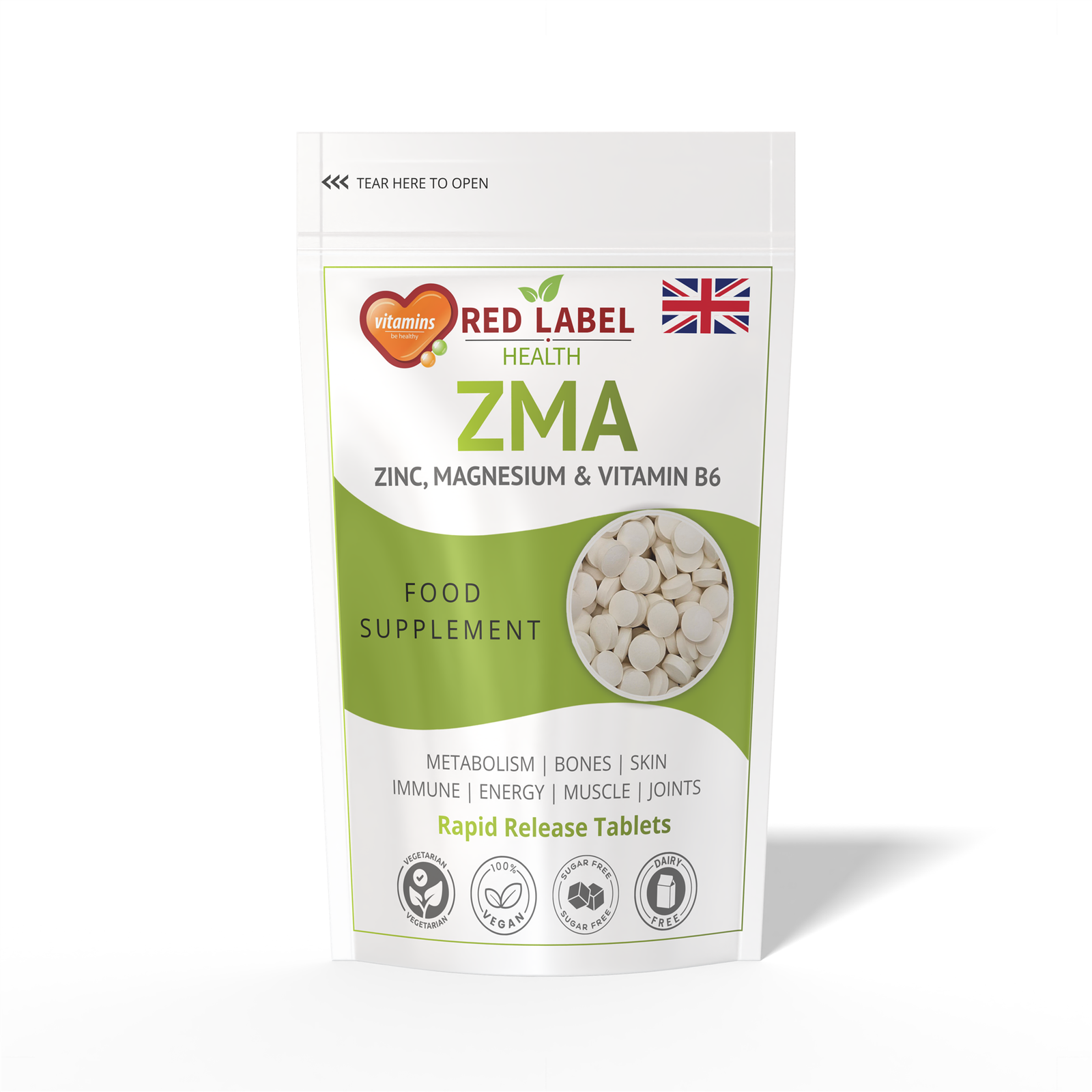 Zinc Magnesium Vitamin B6 200 Tablets Muscle Energy  Sleep Booster
