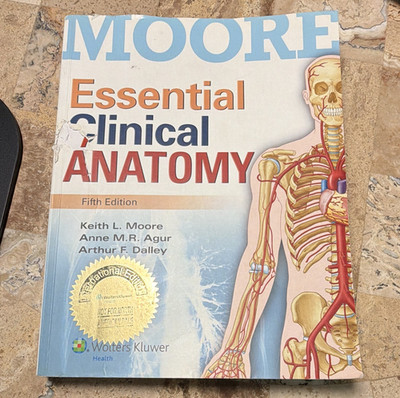 Wolters Kluwer Moore Essential Clinical Anatomy 5th Int'l Ed PB 2015 ISBN