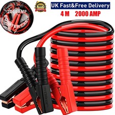 4M Heavy Duty Jump Leads 2000AMP Car Van Battery Starter Booster Cables Jumper