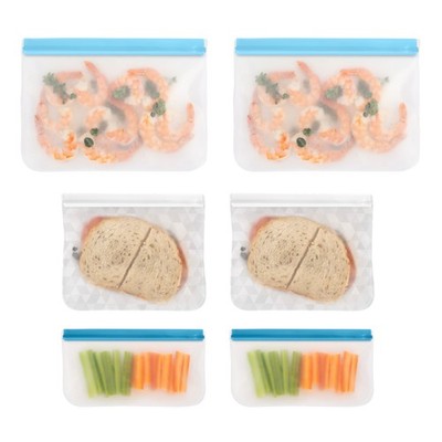 OGGI Reusable Food Storage Set/6 - (2) 11x8'' / 8.5x7'' / 8.5x5'', Clear 