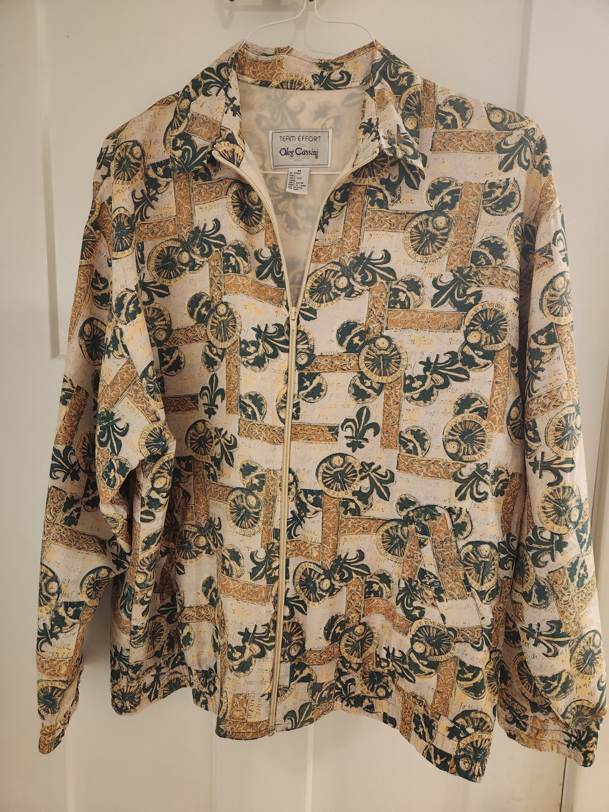 Oleg Cassini Men's Vintage Silk/Nylon Jacket Size M