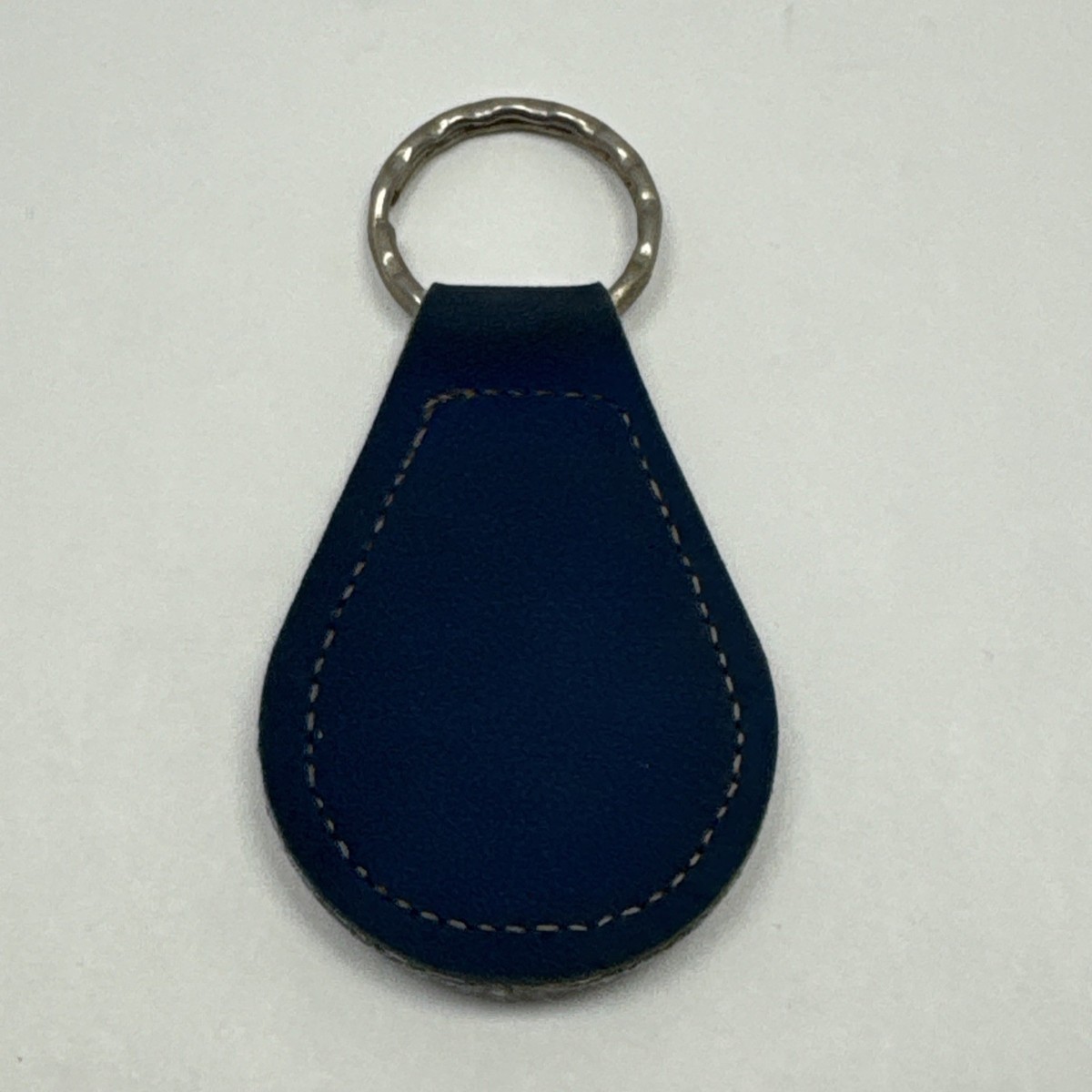 Vintage 80's/90's Kawasaki Keychain Blue Suede Metal Enamel Fob 3
