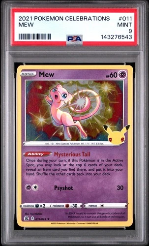 2021 POKEMON CELEBRATIONS #011 MEW PSA 9
