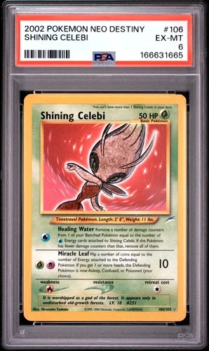 2002 POKEMON NEO DESTINY #106 SHINING CELEBI PSA 6