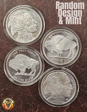 1 oz Silver Buffalo Round .999 Fine Silver - Random Mint & Design