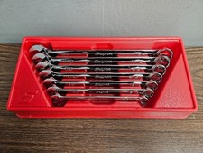 Snap On Tools Oex707b 7 Pc 12-pt Sae Combination Wrench Set In Tray 38-34