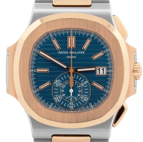 PAPERS Patek Philippe Nautilus 40.5mm Chronograph 18K Two-Tone...