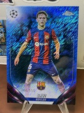 2023-24 Topps Chrome UEFA Club Competitions - Gavi Blue Shimmer /150 Barcelona