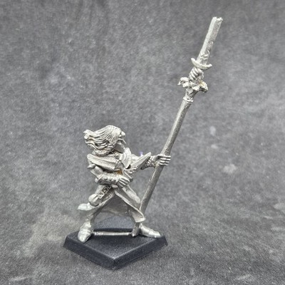 ELF5 Wood Elf Command Standard Bearer Brokenblade Metal OOP 1987 Warhammer