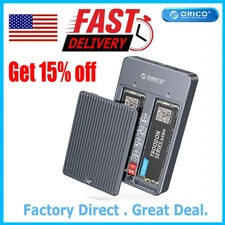 ORICO  M Key Dual Bay M.2 SSD NVMe M.2 Enclosure Offline Clone Duplicator 10Gbps