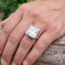 RARE Certified 9.52 Ct Diamond Solitaire Men's Ring ! FREE Tariffs or Shipping!