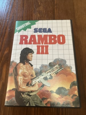 Rambo III 3 - Sega Master System Game - CIB - Very Good Condition