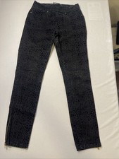 Zara Leopard Print Slim Fit Ankle Pants Women s Size 8
