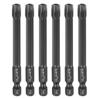 "6X T40 Magnet-Torx-Bits 1/4\" 75Mm Schwarz FüR 1/4\"-Antrieb"