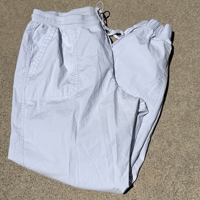 Pact Women Large Organic Stretch Poplin Jogger Washed Blue Pants Comfortable