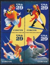 F-EX61304 USA US MNH 1993 CIRCUS CLOWN ELEPHANT.