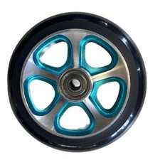 Roues scooter 110x24mm avec jantes PU et aluminium pour poussettes et chariots