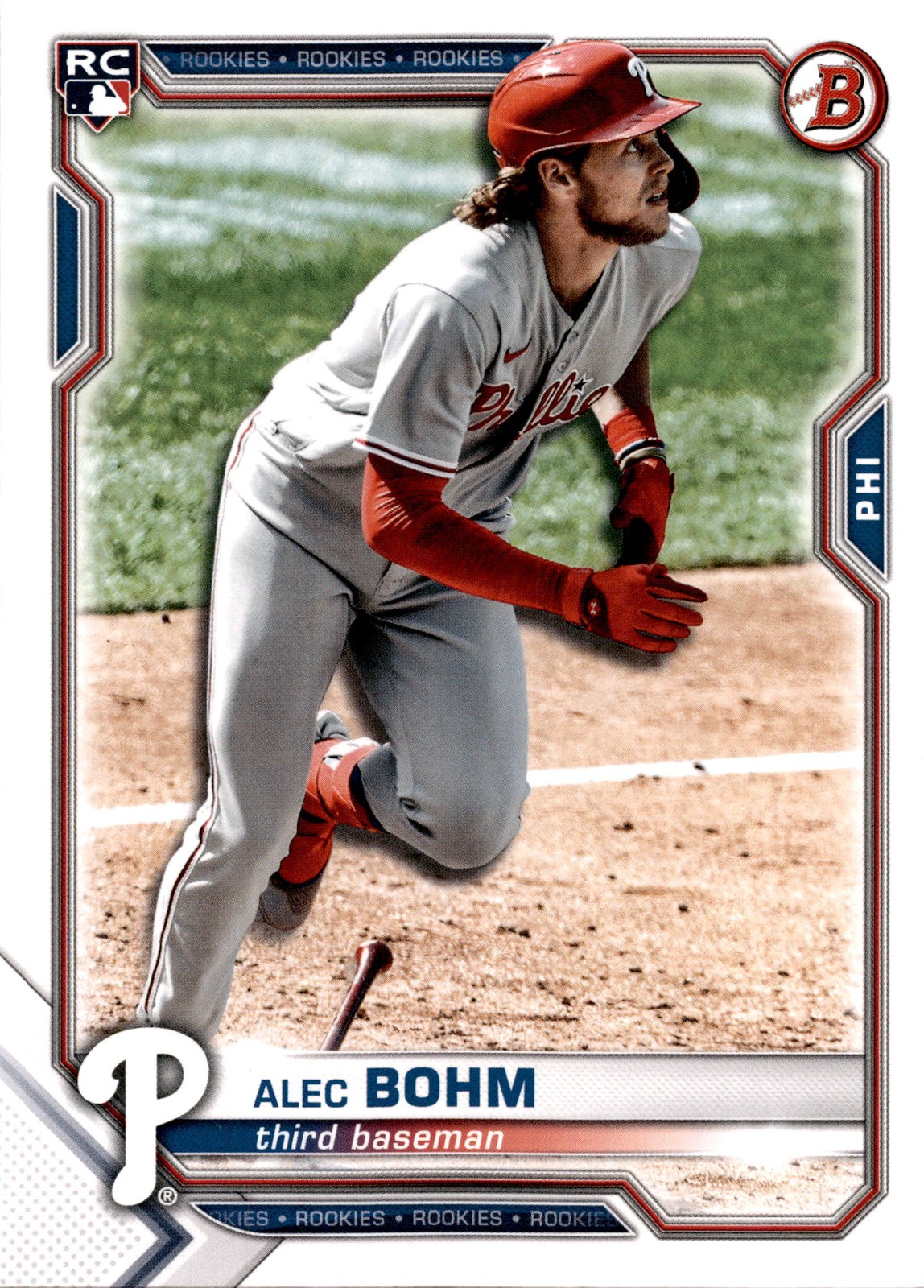2021 Bowman #2 Alec Bohm Neon Green #/399