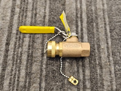 (QTY 2) Apollo 70-203-HC: 1/2'' Brass Ball Valve with Hose Cap and Chain 600 CWP