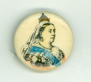 1897 Queen Victoria Coronation Jubilee British Royalty Button Stud