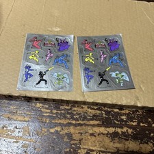 Vintage Mighty Morphin Power Rangers Stickers Saban 1994 Shiny 2 Sheets