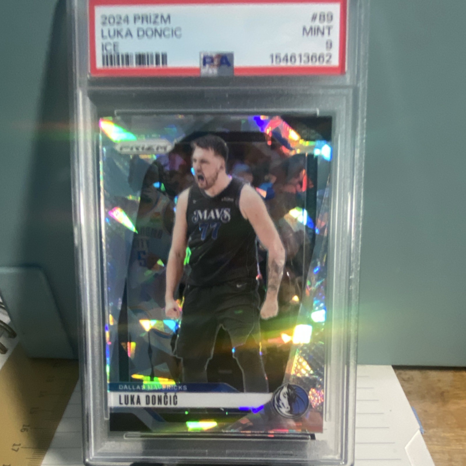 2024-25 Panini Prizm Luka Doncic Ice Prizm #89 PSA 9 Mavericks NBA
