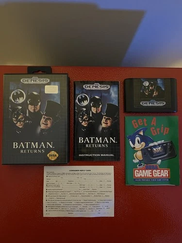 Batman Returns Sega Genesis CIB, Manual, Cart, Box, Reg + Poster (Large)