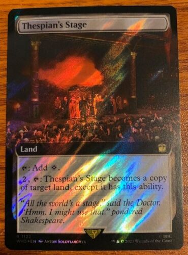 2023 MTG Wizards of the Coast Doctor Who Surge Foil #1122 Thespian's Stage