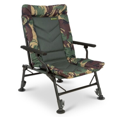 Saber SLP Chair Carp Fishing Adjustable Legs Camo Chair UK