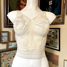 60s Vintage Sky-Bali Bow-Bra Long Line Girdle with Adjustable Straps and Boning