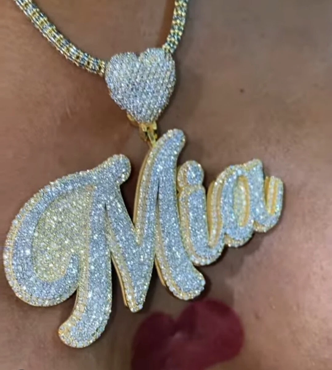 Mens diamond name sale pendant