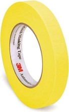 3M 06652 Automotive Refinish Masking Tape 55m Length x 18mm Width, Yellow