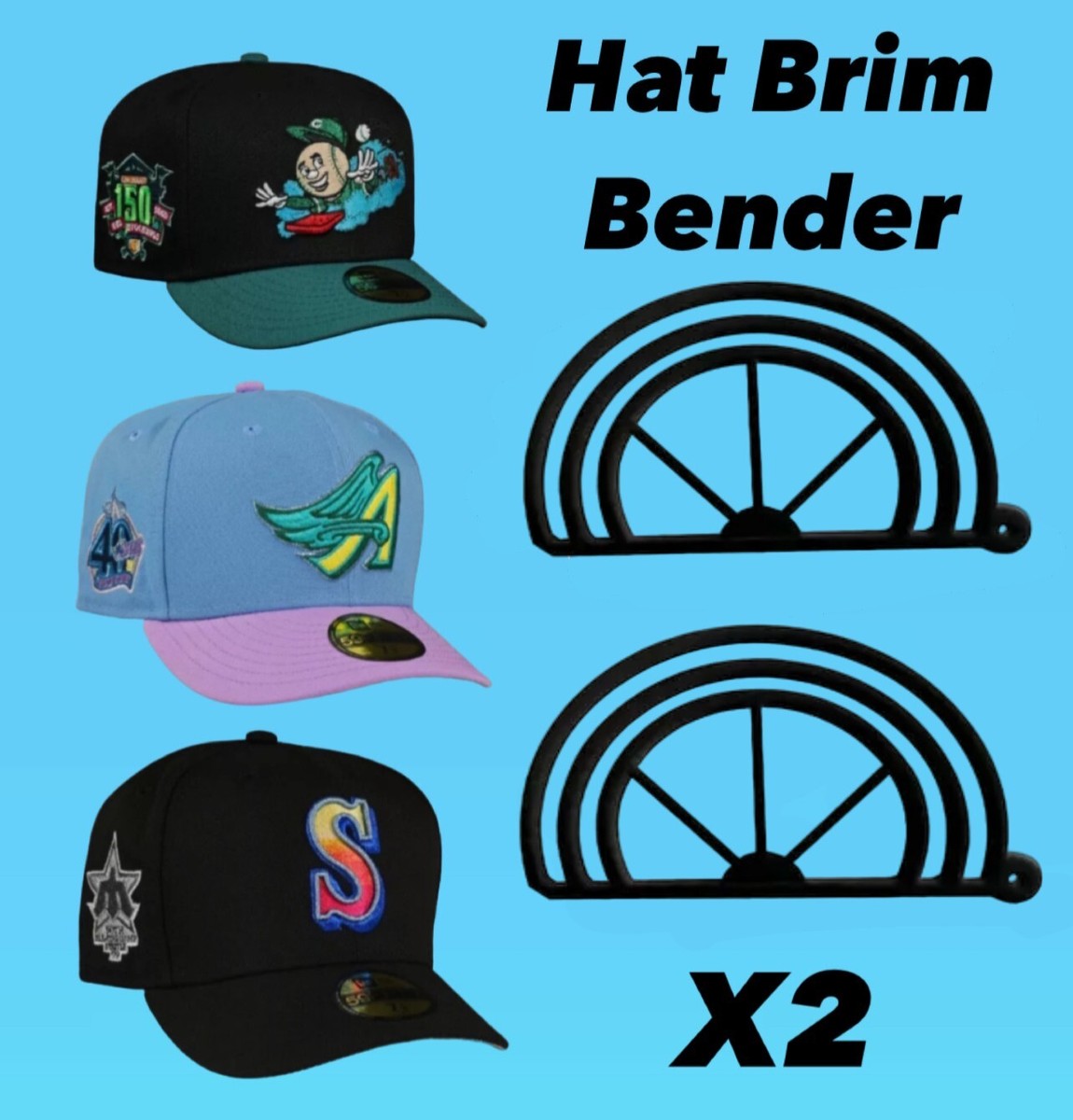 Baseball Hat Shaper Brim Hat Bender Cap Brim Shaper Curver PACK