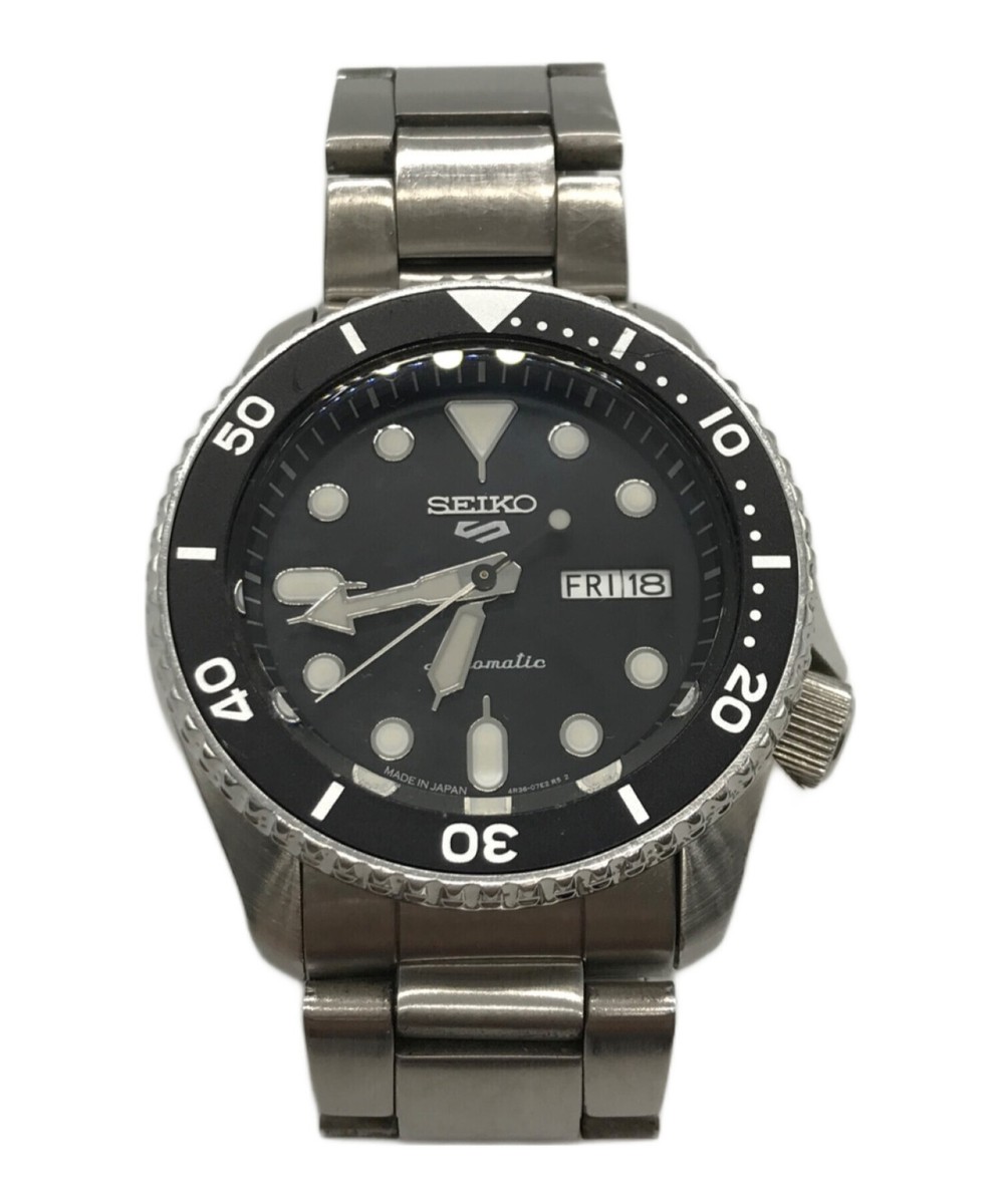 SEIKO Five SPORT 4R36-07G0 Auto Watch Black Dial SS Round SEIKO Five SPORT 4R36-07G0 Auto Watch Black Dial SS Round