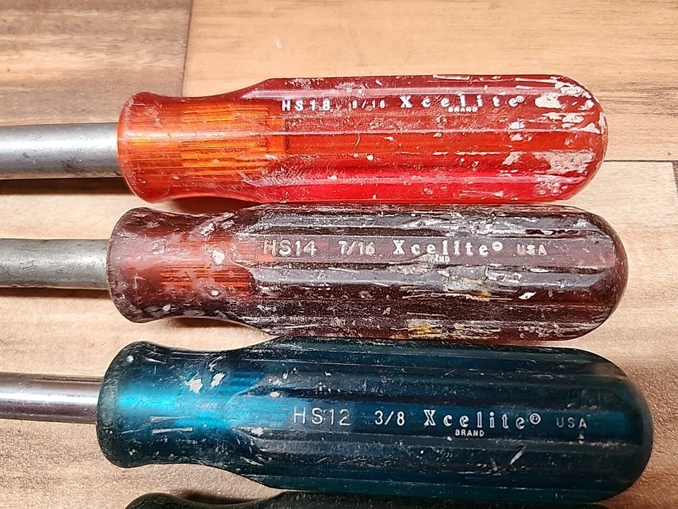 Five XCELITE HS18 HS14 HS12 HS11 P9 Six Point NUT DRIVERS - USA - - Image 3 of 4