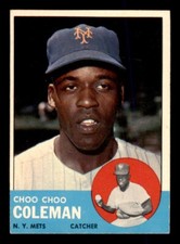 1963 Topps Baseball #27 Choo Choo Coleman NM *e2