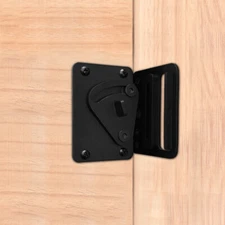 CCJH Door Latch Steel Sliding Barn Door Lock Black Easy Install