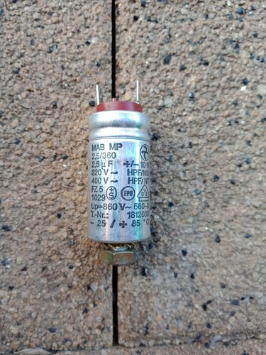 Kondensator 2,5uF MKP 2.5/500  1812031 1812030 Miele  Trockner Waschmaschine