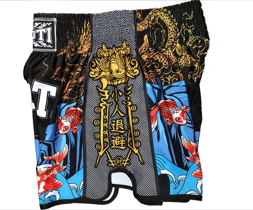 Chinese Style Elements Loose Super Elastic Quick-Drying Fabric Boxing Shorts - Imagen 3 de 14