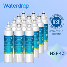Waterdrop Refrigerator Water Filter, Replacement for LG® LT800P®, Pack of 12
